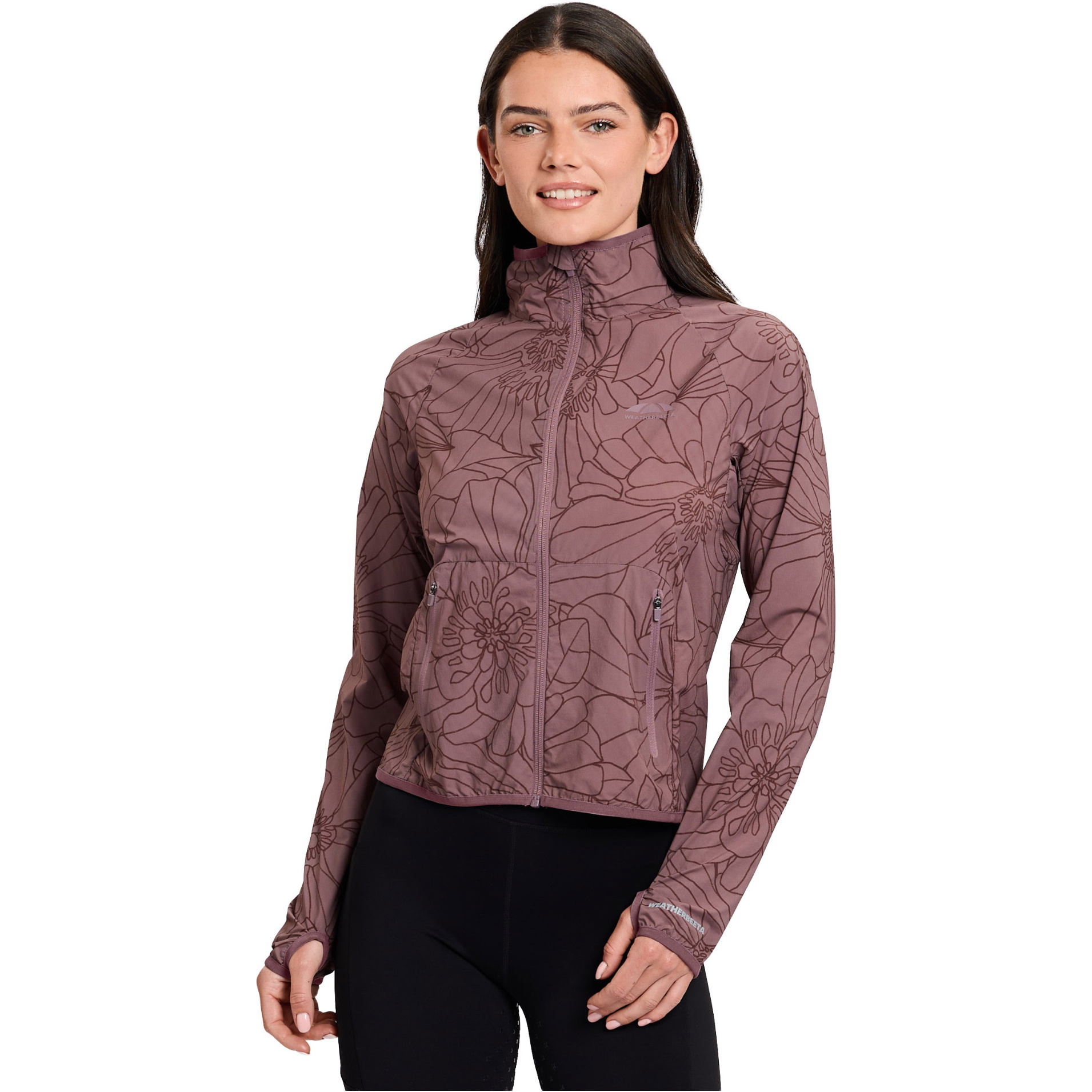 2026 Weatherbeeta Womens Lightweight UV Jacket 1028837022 - Mauve Wine / In Bloom
